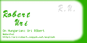 robert uri business card